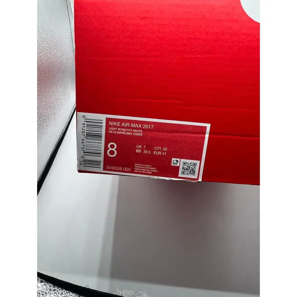 Nike Air Max 2017 “Light Bone” 2023 size 8 men’s